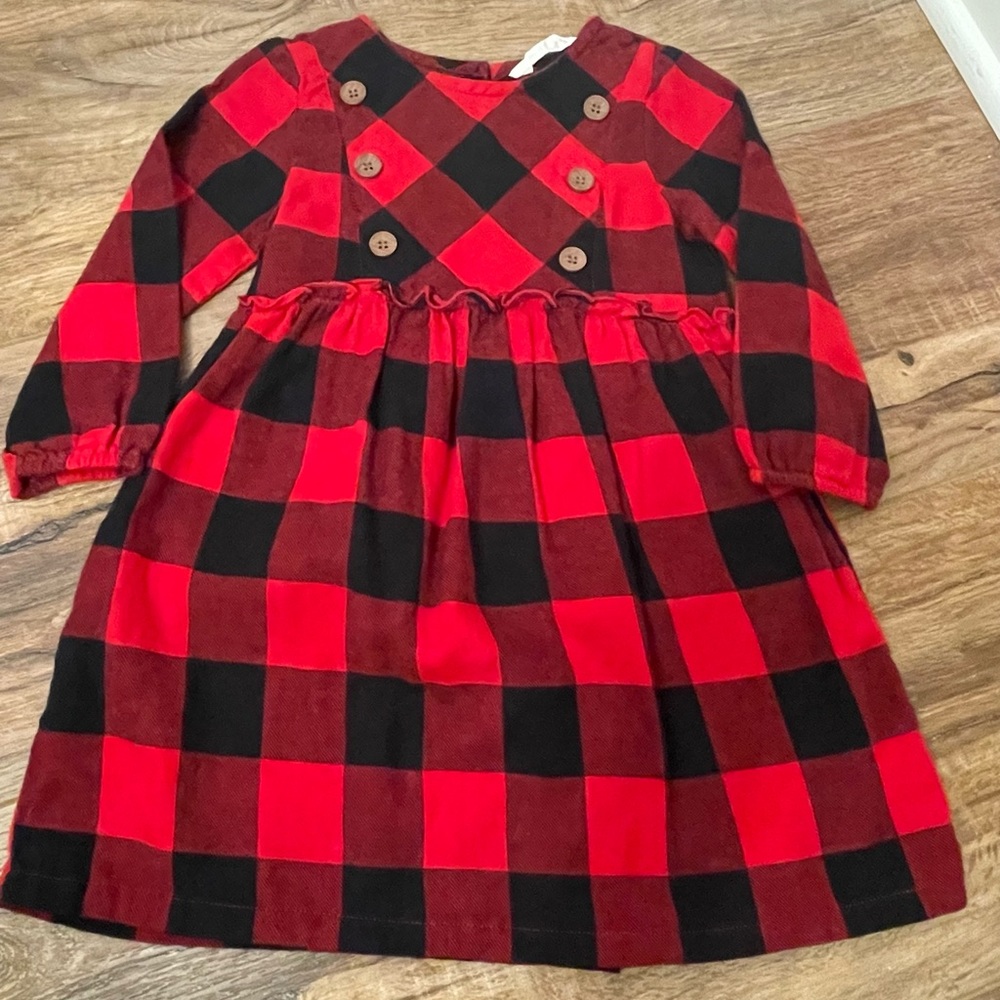 Beebay Girls Buffalo Plaid Dress